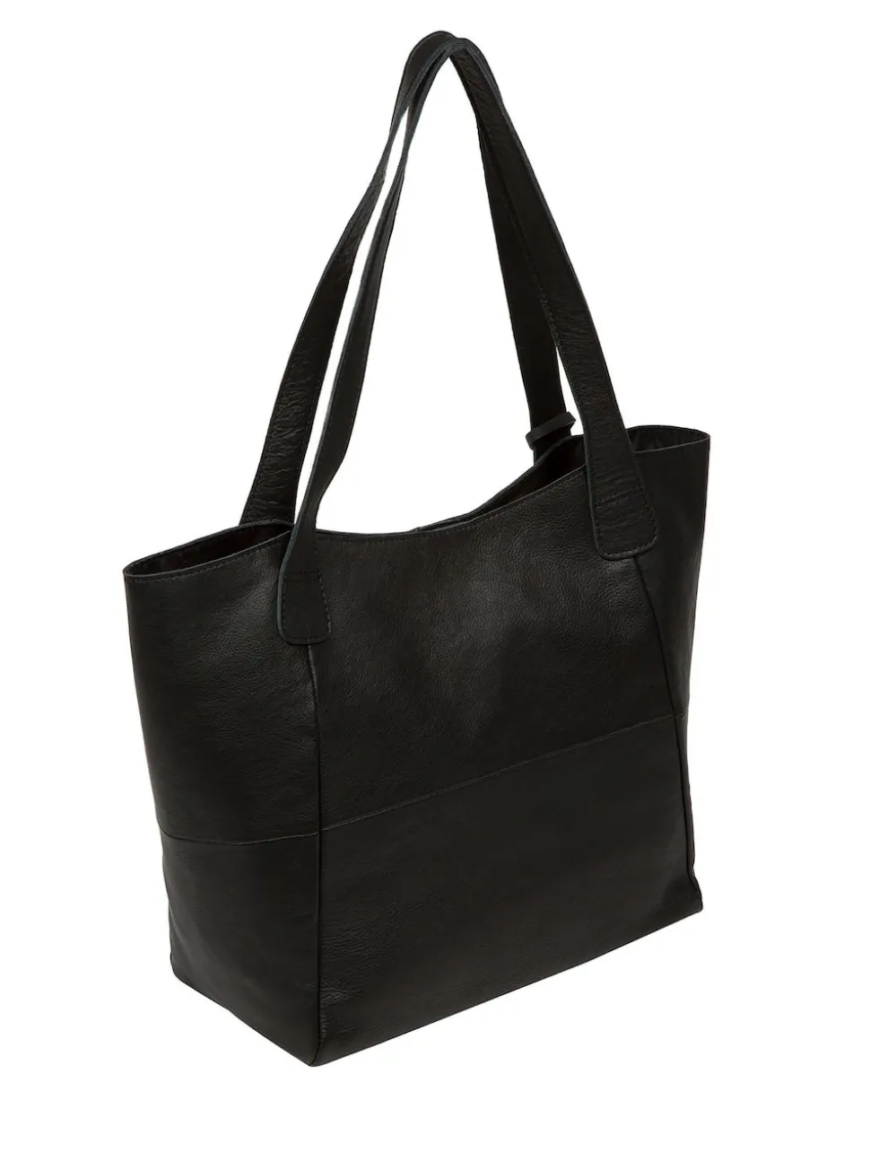Cultured London 'Cami' Leather Black Tote Bag