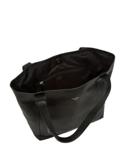 Cultured London 'Cami' Leather Black Tote Bag