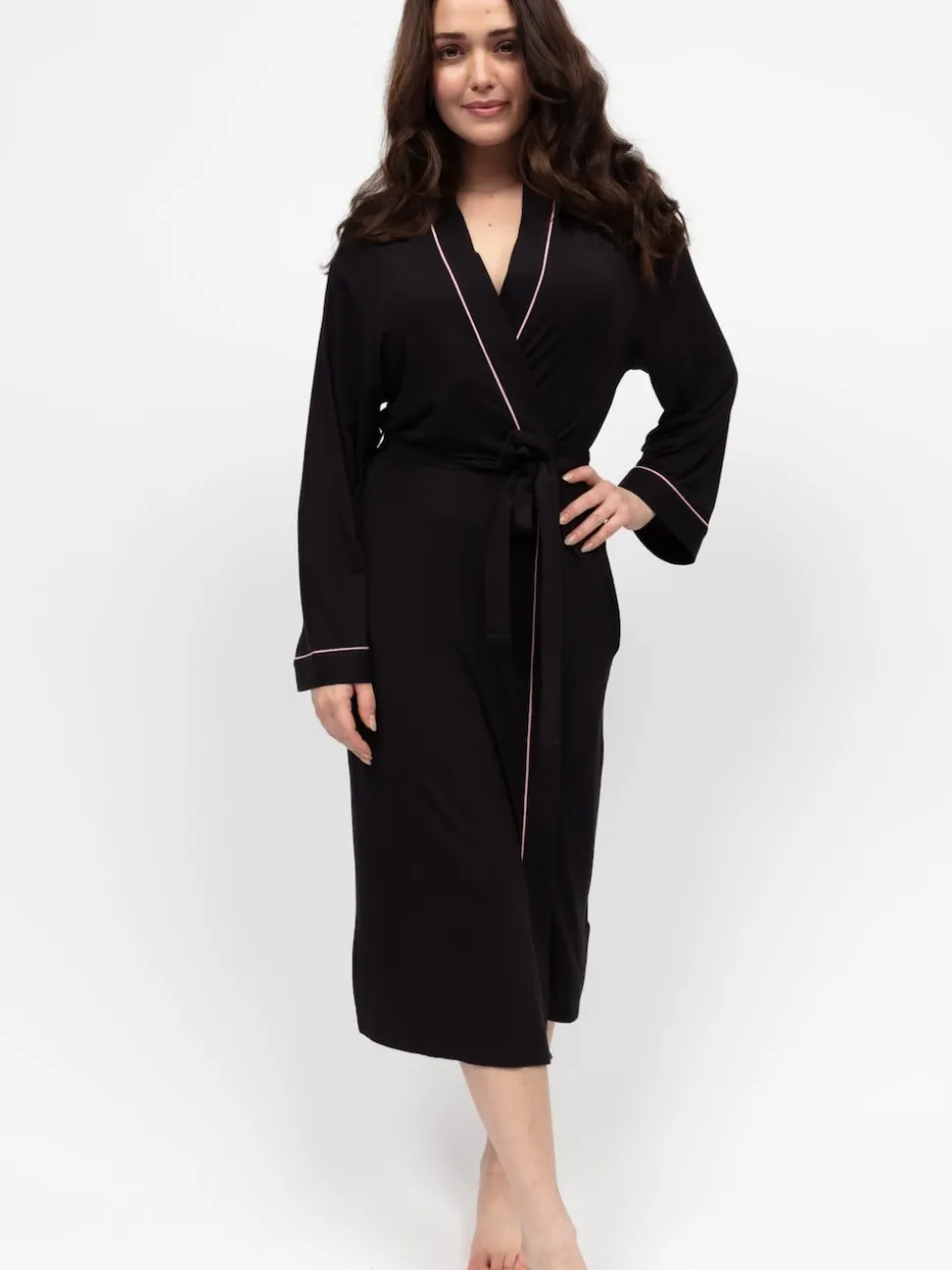Cyberjammies Black Long Jersey Dressing Gown