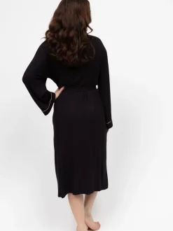 Cyberjammies Black Long Jersey Dressing Gown