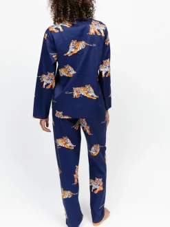 Cyberjammies Blue Tiger Print Long Sleeve Pyjamas Set