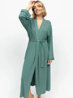 Cyberjammies Green Jersey Long Dressing Gown