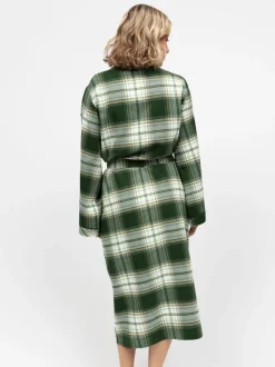 Cyberjammies Green Long Check Dressing Gown