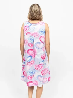 Cyberjammies Pink Heart Printed Jersey Bus Swing Nightdress