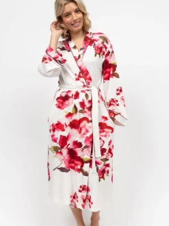 Cyberjammies Red Long Printed Jersey Dressing Gown