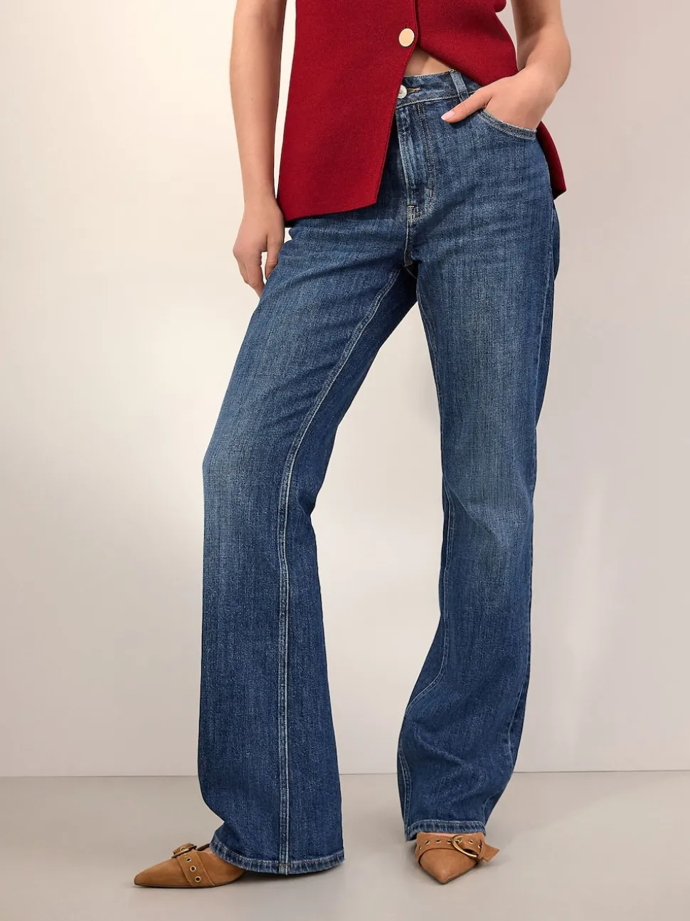 Dark Blue Authentic Bootcut Jeans