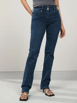 Dark Blue Denim Lift, Slim And Shape Bootcut Jeans
