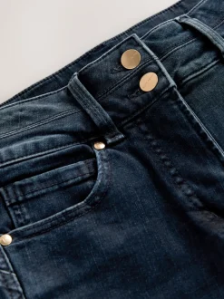 Dark Blue Denim Lift, Slim And Shape Bootcut Jeans