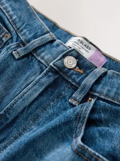 Dark Blue Hourglass Comfort Stretch Column Mom Jeans