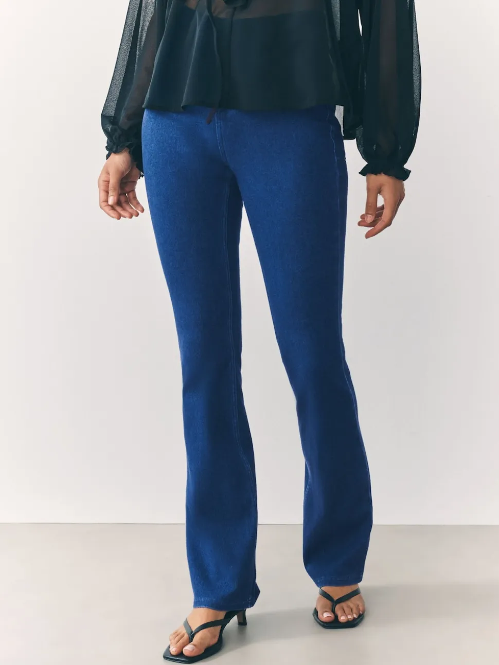 Dark Blue Jersey Bootcut Leggings