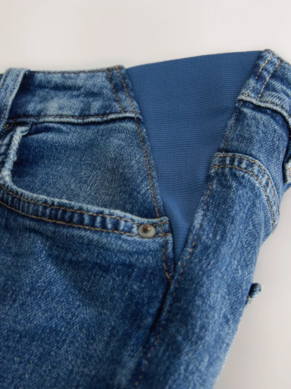 Dark Blue Maternity Denim Flare Jeans