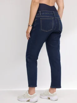 Dark Blue Mom Maternity Denim Jeans