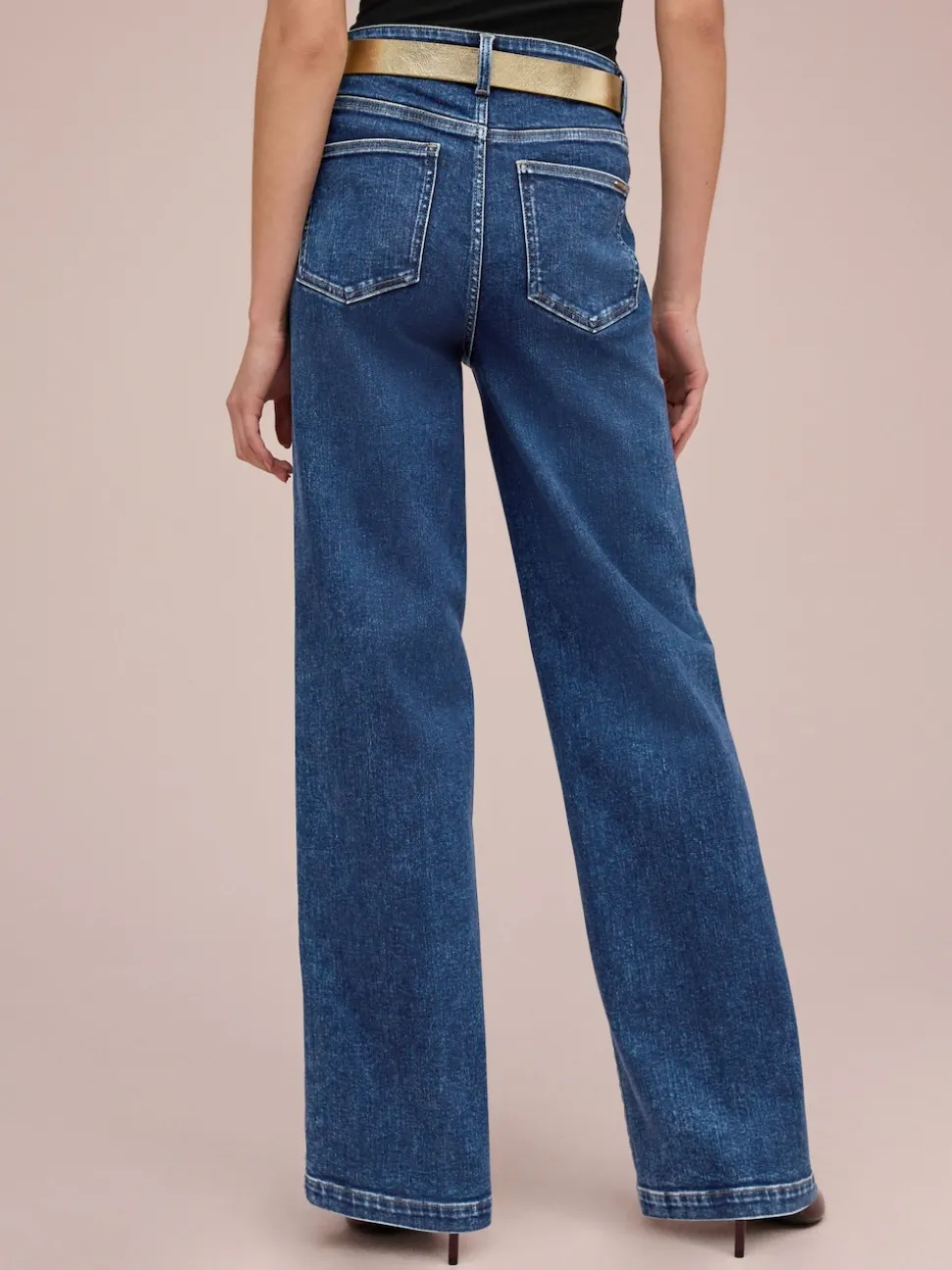 Dark Blue Wide Leg Jeans