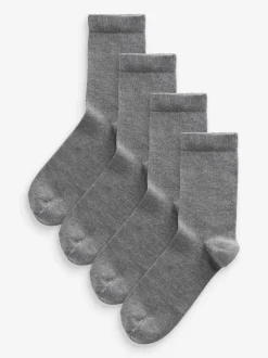 Dark Grey Modal Ankle Socks 4 Pack