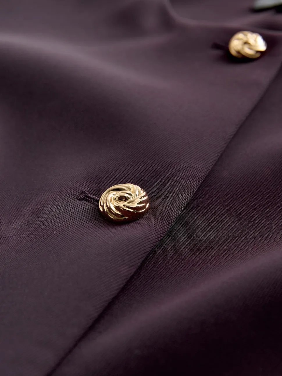 Dark Purple Collarless Blazer