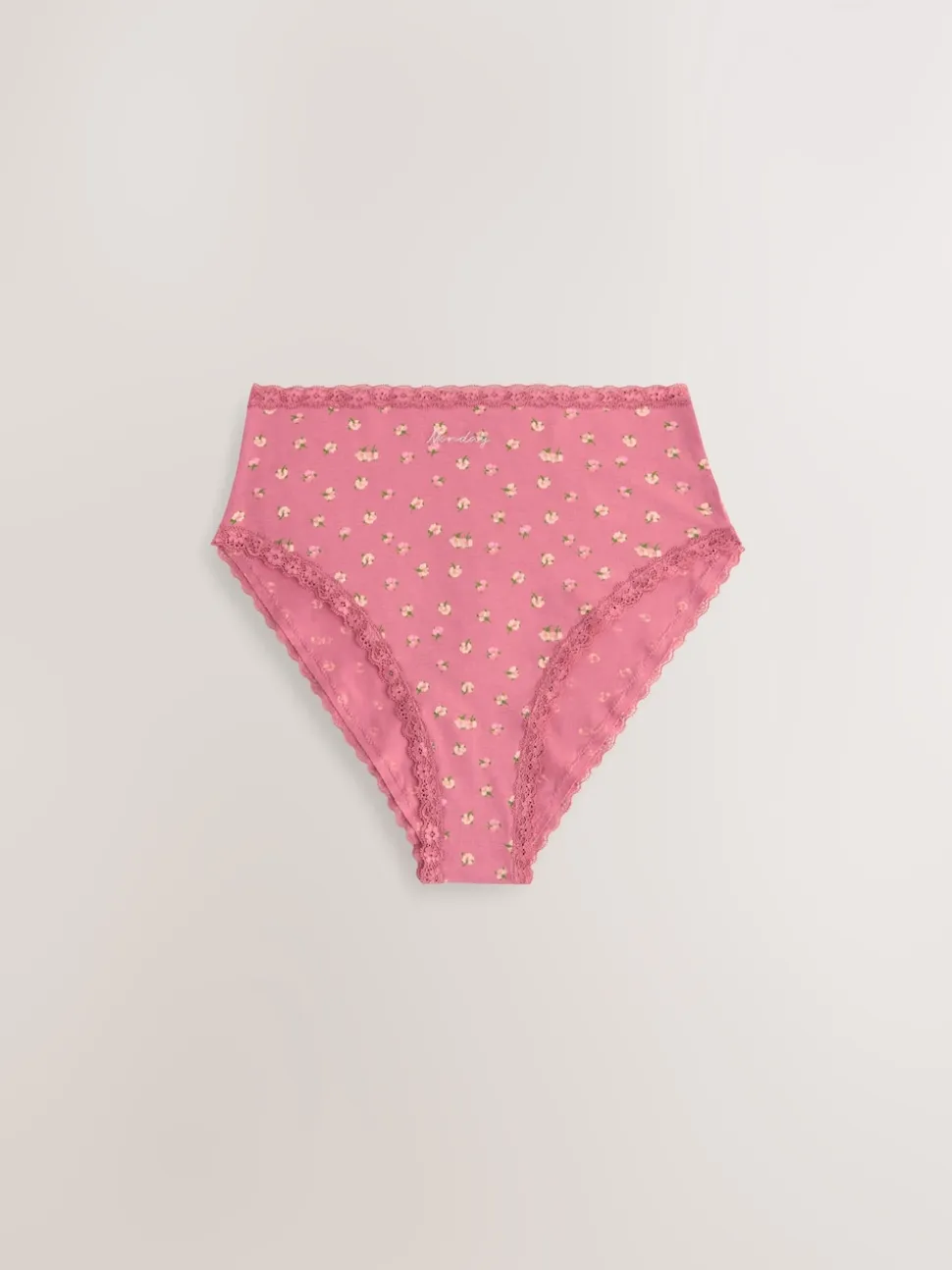Days of the Week High Waist High Leg Cotton and Lace Knickers 7 Pack