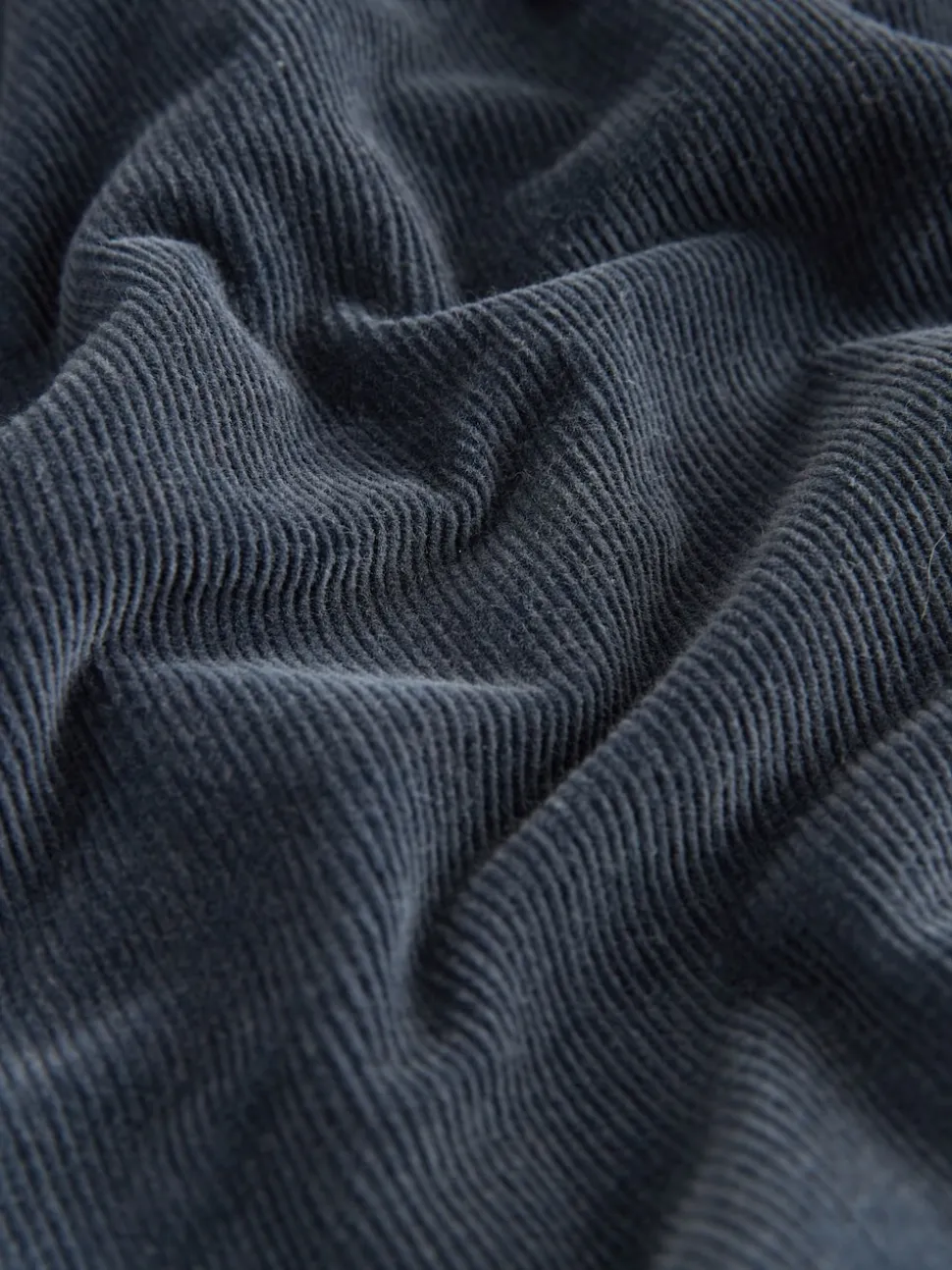 Denim Blue Cord Barrel Leg Trousers