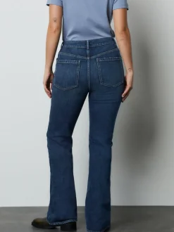 Denim Dark Blue Mid Rise Authentic Bootcut Jeans