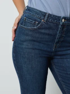 Denim Dark Blue Mid Rise Authentic Bootcut Jeans