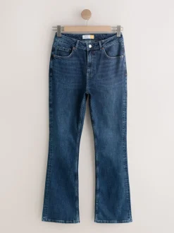 Denim Dark Blue Mid Rise Authentic Bootcut Jeans