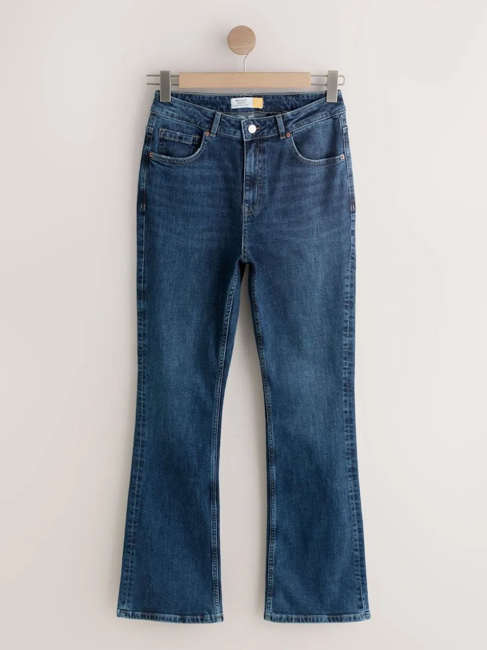 Denim Dark Blue Mid Rise Authentic Bootcut Jeans