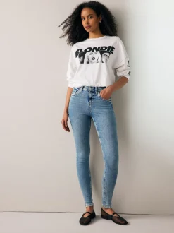 Denim Mid Blue Supersoft Skinny Jeans