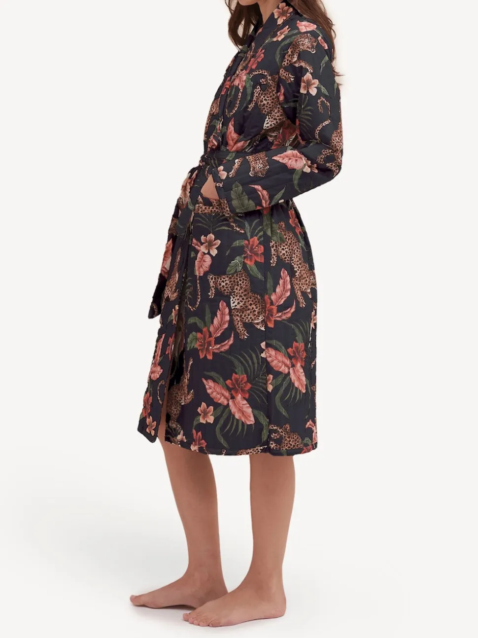 Desmond & Dempsey Soleia Navy Quilted Robe