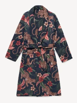 Desmond & Dempsey Soleia Navy Quilted Robe
