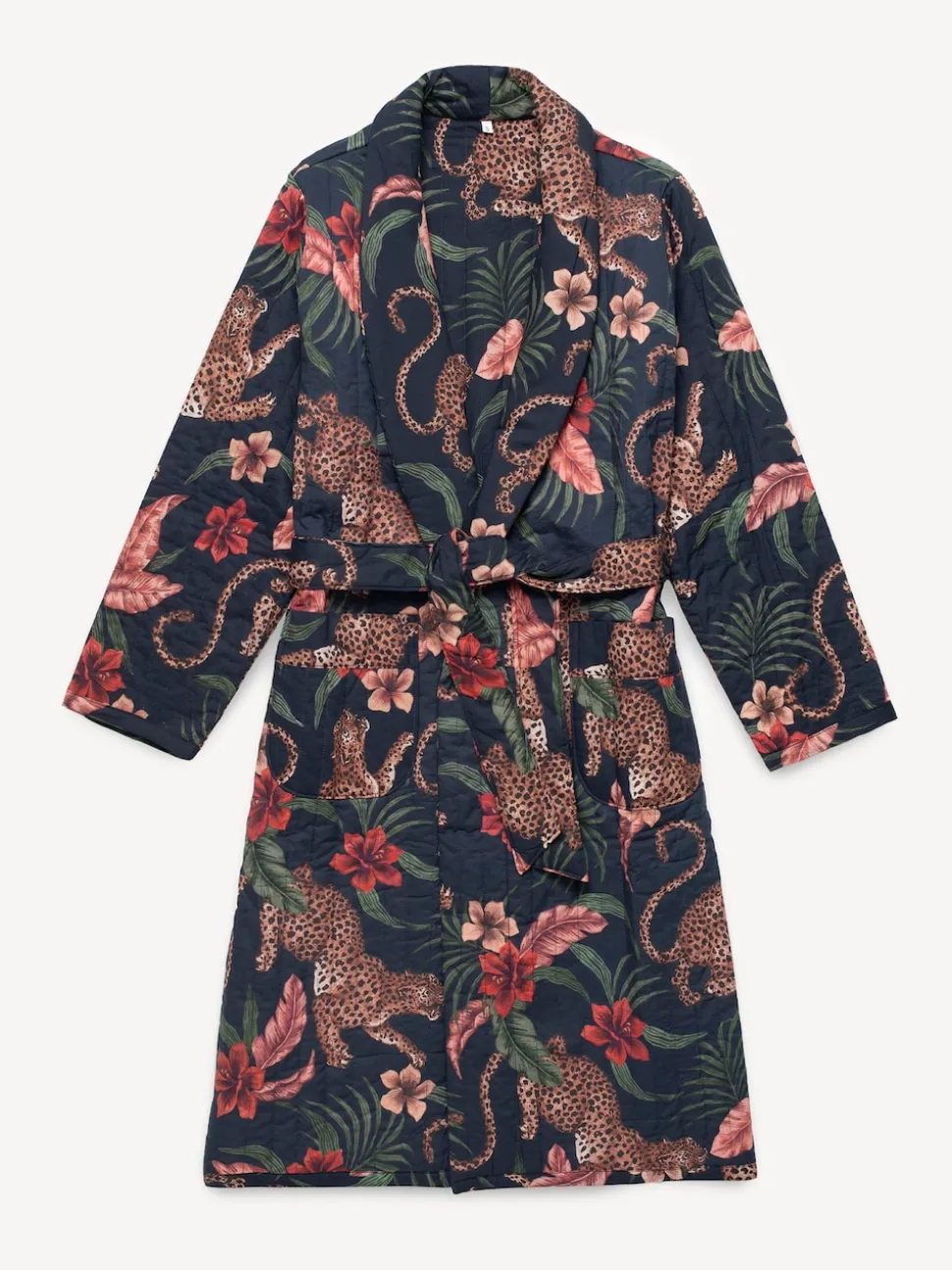 Desmond & Dempsey Soleia Navy Quilted Robe