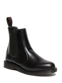 Dr. Martens Black Flora Polished Smooth Chelsea Boots