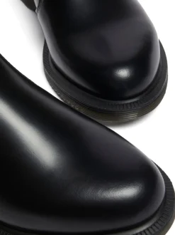 Dr. Martens Black Flora Polished Smooth Chelsea Boots
