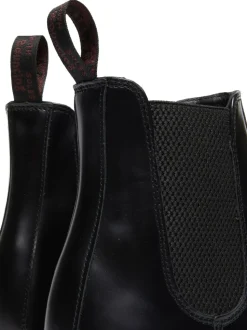 Dr. Martens Black Flora Polished Smooth Chelsea Boots