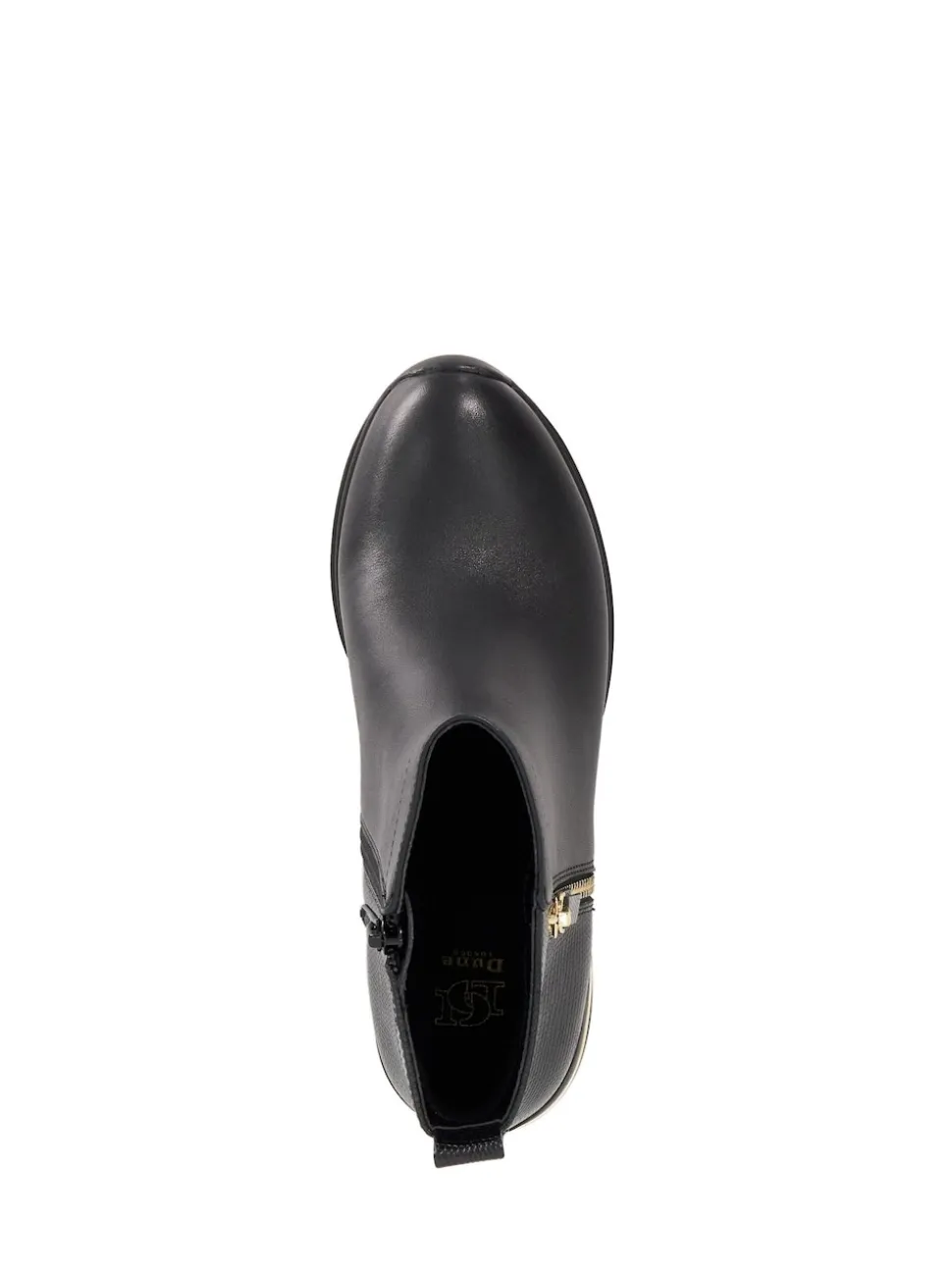 Dune London Black Everyone Side Zip Wedge Sport Trainers