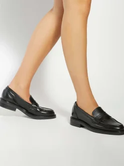 Dune London Black Giya Penny Loafers