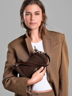 Dune London Brown Direction Small Smart Scoop Shoulder Bag