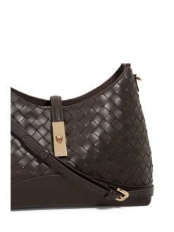 Dune London Brown Dorset Medium Turnlock Shoulder Bag
