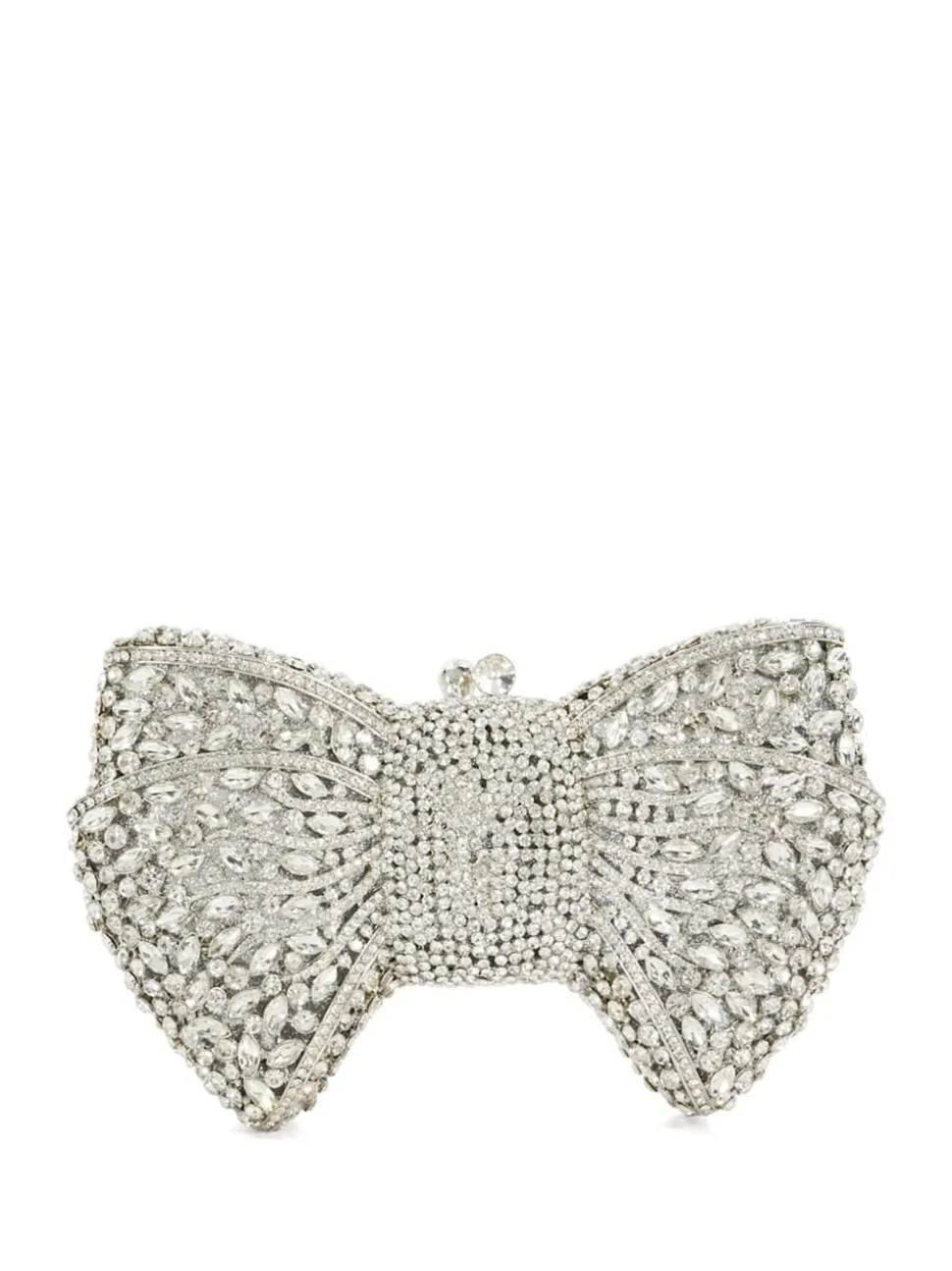 Dune London Silver Enchant Diamante Bow Bag
