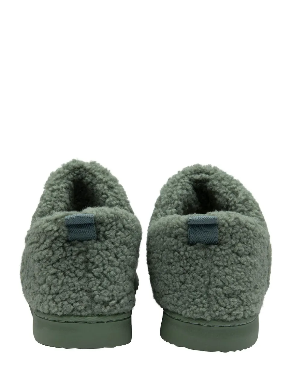 Dunlop Green Faux Fur Full Slippers