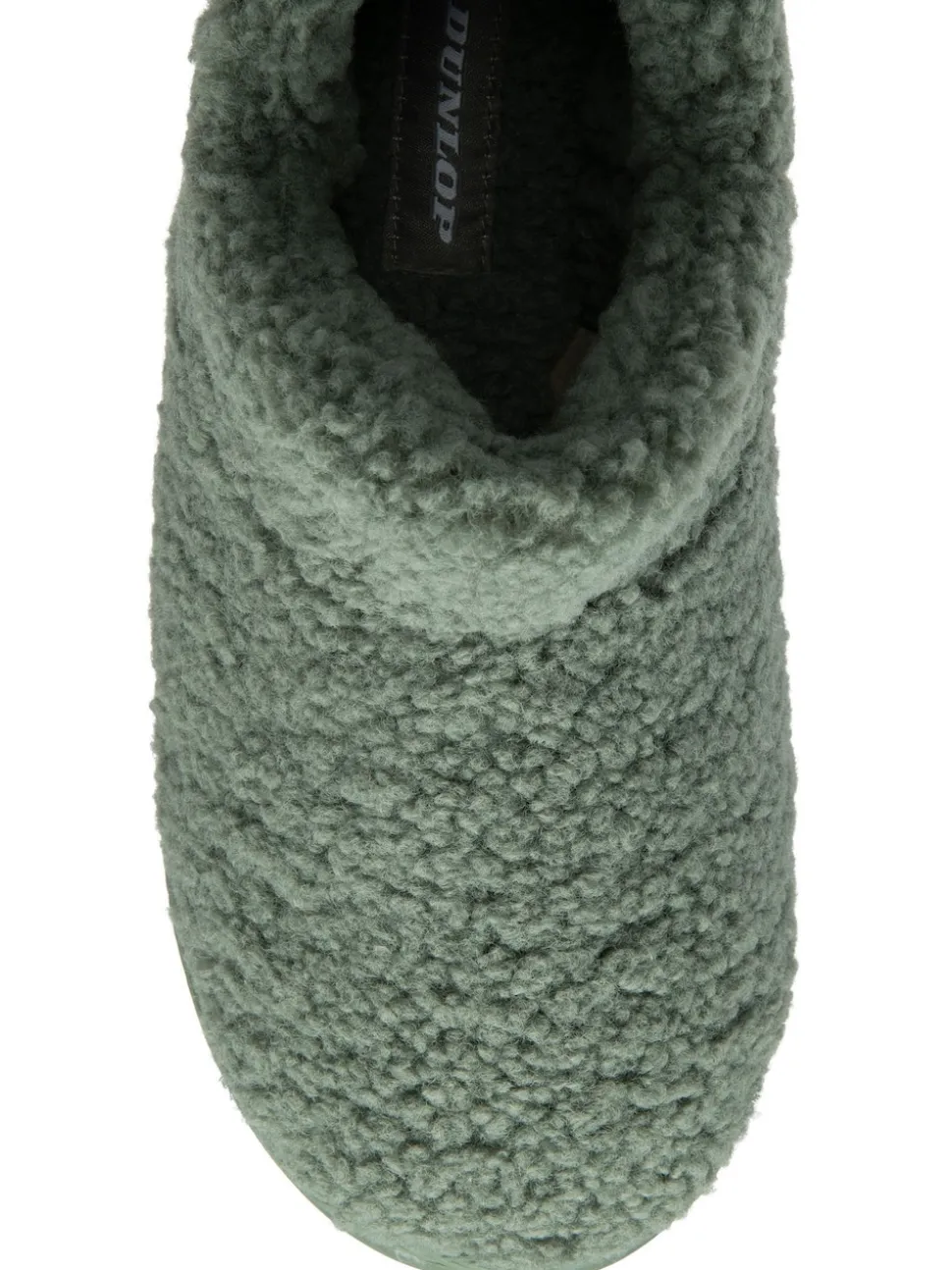 Dunlop Green Faux Fur Full Slippers