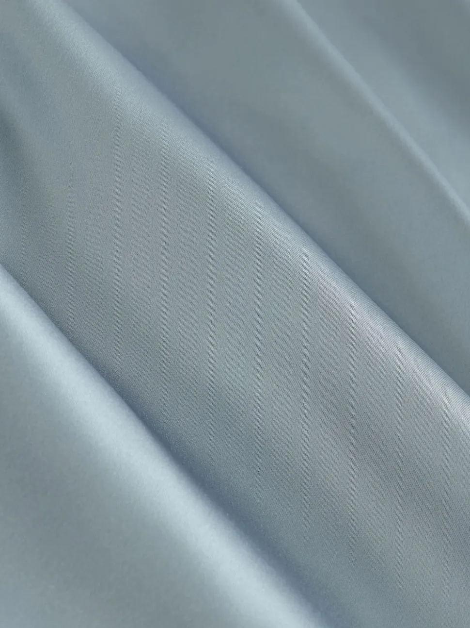 Dusky Blue Satin Cowl Neck Wedding Guest Bridesmaid Maxi Dress
