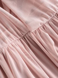 Dusky Pink Mesh Multiway Wedding Guest Bridesmaid Maxi Dress