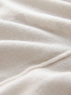 Ecru 100% Lambswool N.Premium Crew Neck Jumper