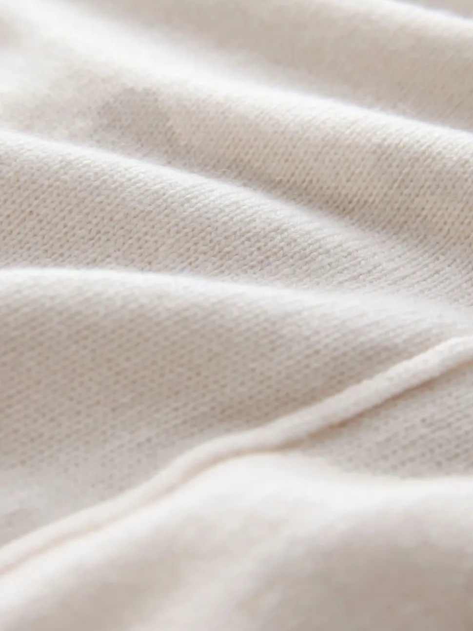 Ecru 100% Lambswool N.Premium Crew Neck Jumper