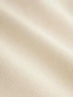 Ecru Cord Barrel Leg Trousers