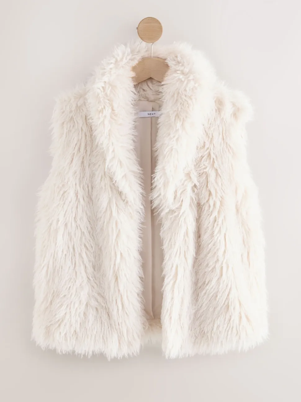 Ecru Faux Fur Gilet