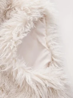 Ecru Faux Fur Gilet