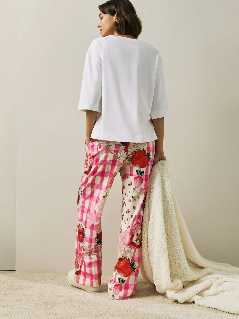 Ecru Jam Short Sleeve Pyjamas