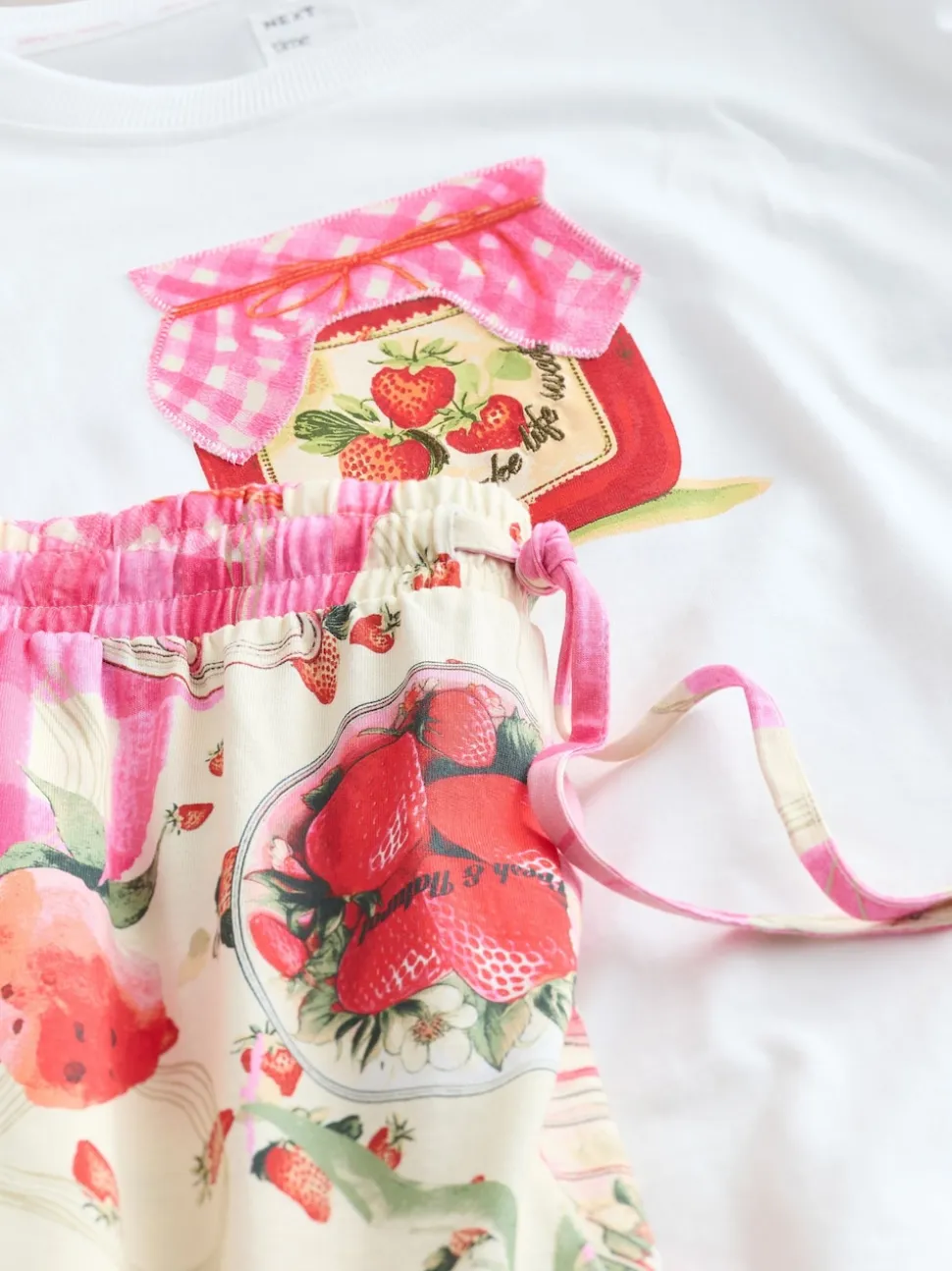 Ecru Jam Short Sleeve Pyjamas