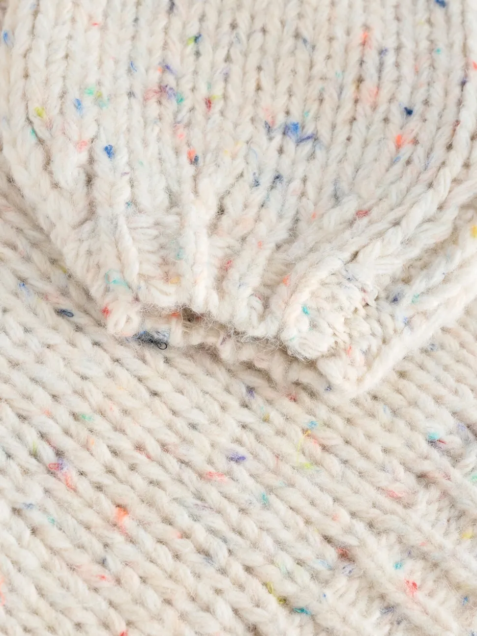 Ecru Neppy Soft Touch Chunky Knit Cardigan