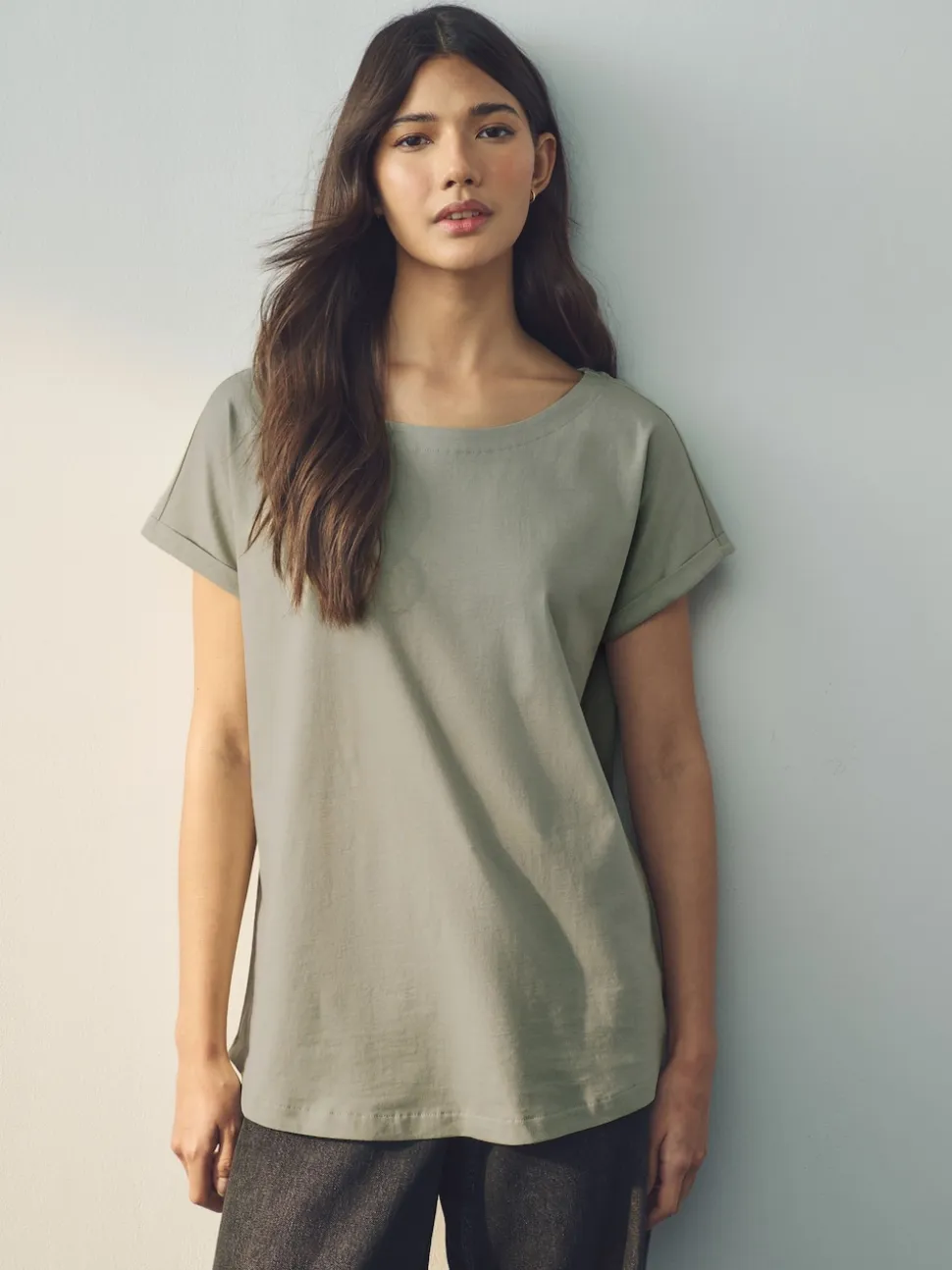 Ecru/Taupe/Brown/Blue/Yellow Cap Sleeve T-Shirts 5 Pack